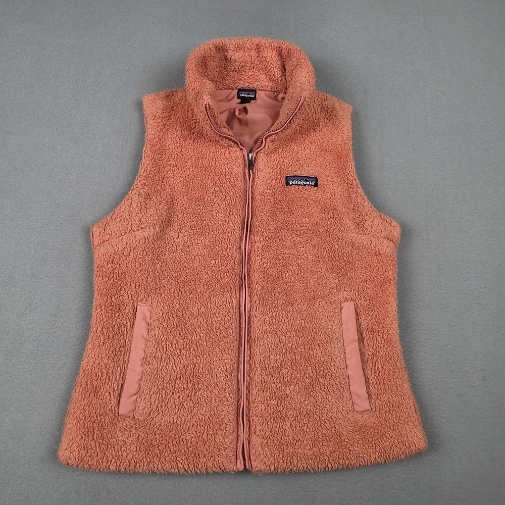 Patagonia Vest Womens Small Coral Los Gatos Sherpa Fleece High Pile Full Zip